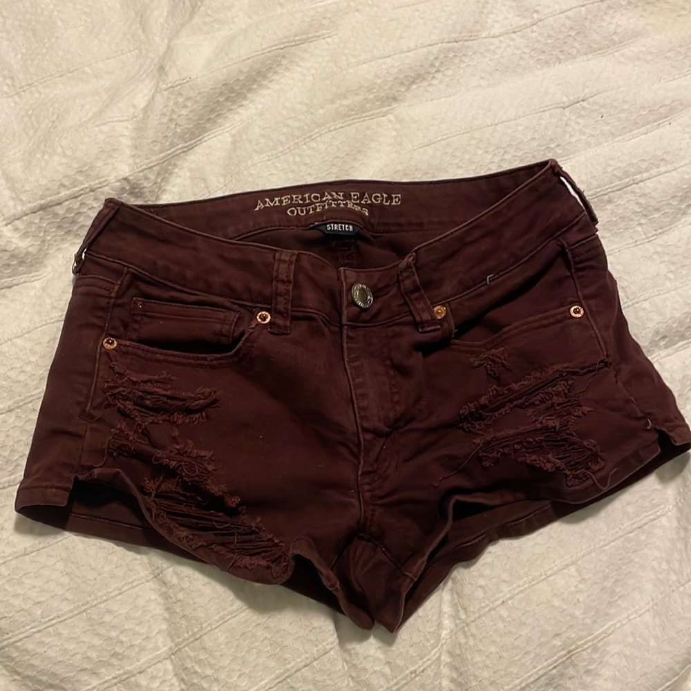 Burgundy AE shorts